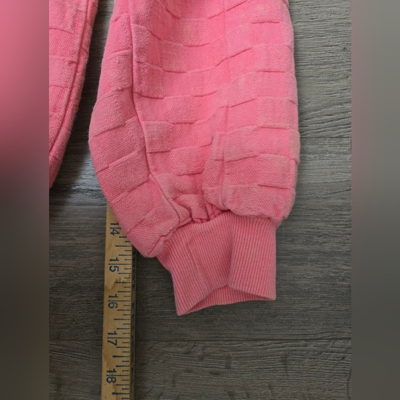 VTG Crazy Shirt Hawaii Collared Sweatshirt Pink Coral Textured Womens Size Med - Picture 4 of 9